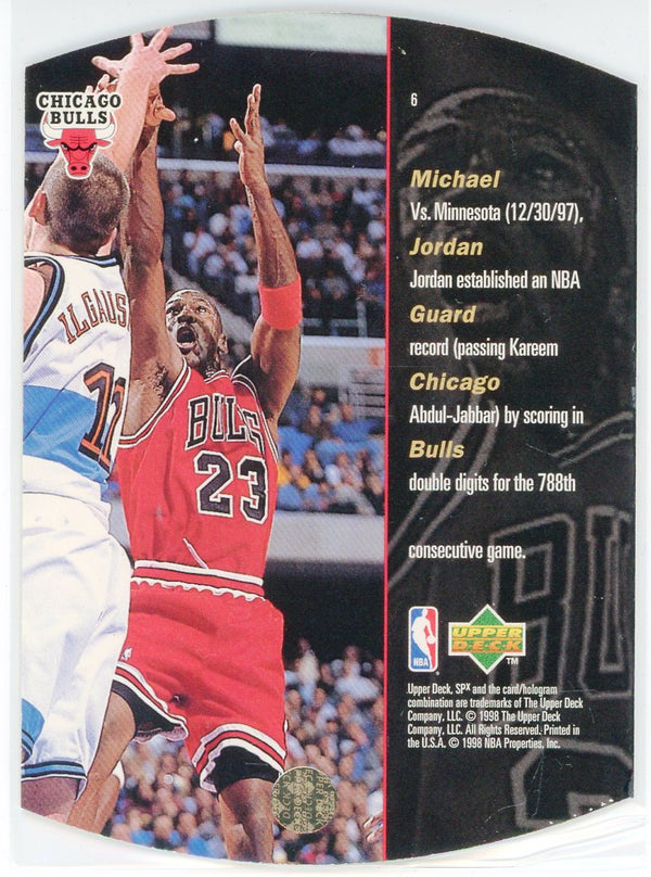 Michael Jordan 1998 Upper Deck SPx Card #6