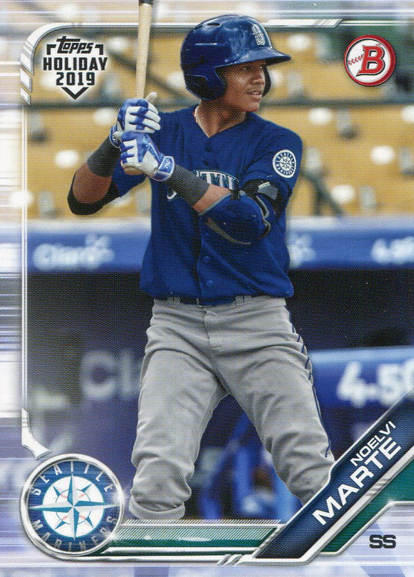 Noelvi Marte 2019 Topps Holiday Bowman Rookie Card