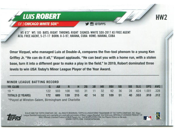 Luis Robert Topps Rookie 2020 Christmas