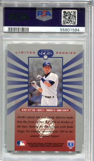 Derek Jeter 1996 Leaf Limited Rookie #4 PSA GEM MT 10 Card