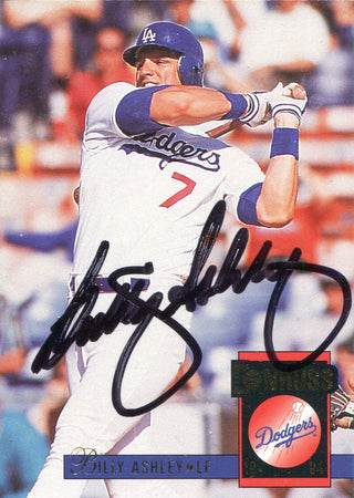 Billy Ashley Autographed 1994 Donruss Card