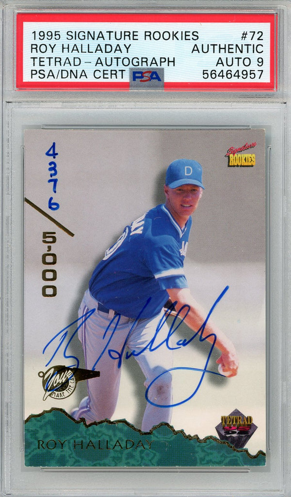 Roy Halladay Autographed 1995 Signature Rookies Card #72 (PSA Auto 9)