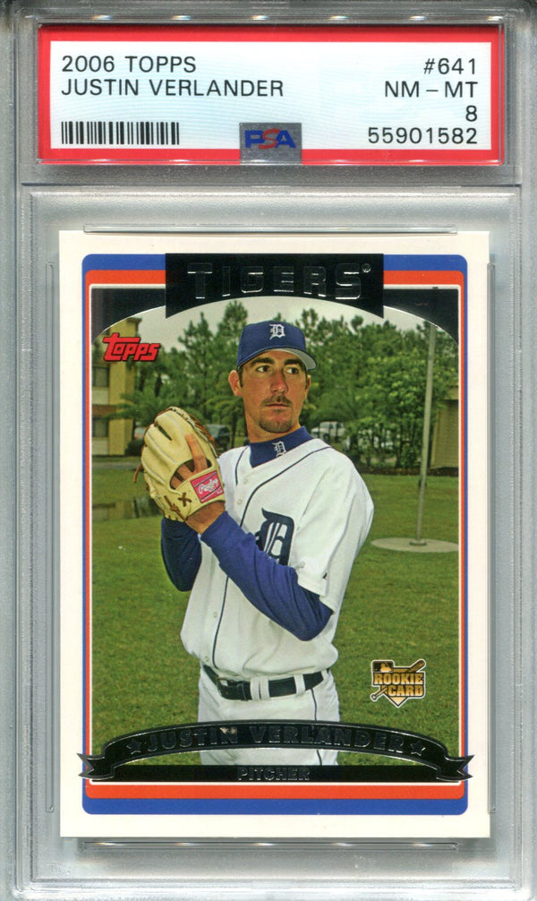 Justin Verlander 2006 Topps #641 PSA Near Mint 8 Card