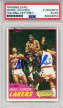 Magic Johnson Autographed 1981 Topps Card #21 (PSA)