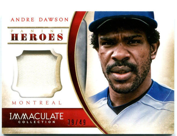 Andre Dawson Panini Immaculate Heroes Jersey Card 39/49