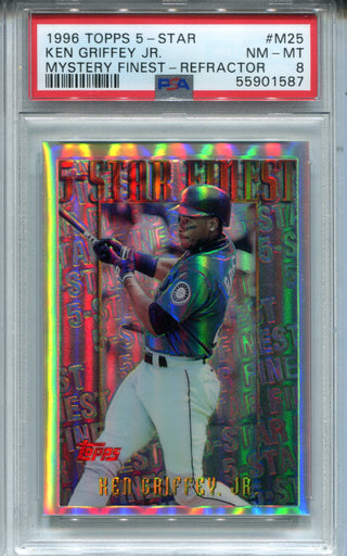 Ken Griffey Jr. 1996 Topps 5-Star Mystery Refractor #M25 PSA NM-MT 8 Card