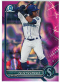 Julio Rodriguez 2022 Bowman Chrome Purple Refractor Rookie Card #BCP-45