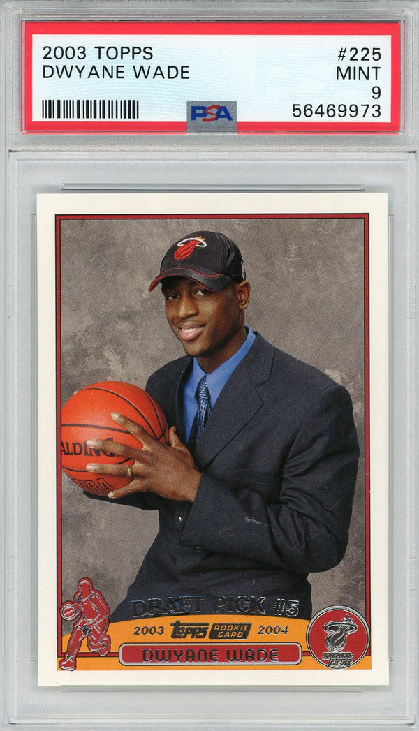 Dwyane Wade 2003 Topps Rookie Card #225 (PSA)