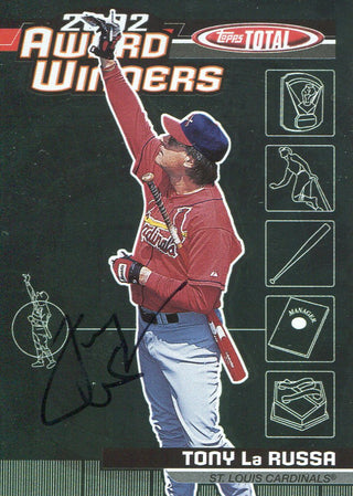 Tony LaRussa Autographed 2003 Topps Total Card