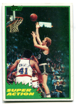 Larry Bird 1981 Topps Super Action #101 Card