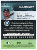 Julio Rodriguez 2022 Topps Stadium Club Rookie Card #148