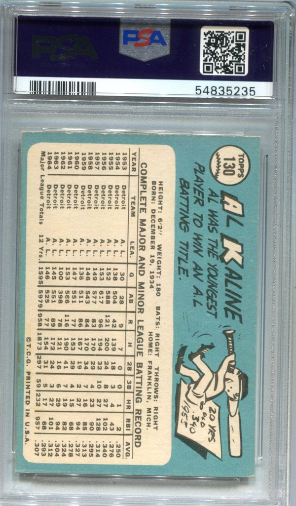 Al Kaline 1965 Topps #130 PSA EX 5 Card