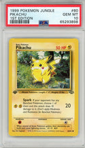 Pikachu 1999 Pokemon Jungle 1st Edition Card #60 (PSA Gem Mt 10)