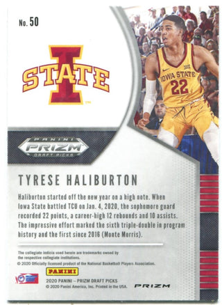 Tyrese Haliburton Panini Prizm Draft Picks Rookie Card Green 2020