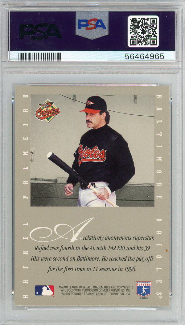 Rafael Palmeiro Autographed 1996 Leaf Card (PSA Auto 10)