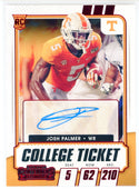 Josh Palmer Autographed 2021 Panini Contenders Draft Picks College Ticket Rookie Card #245