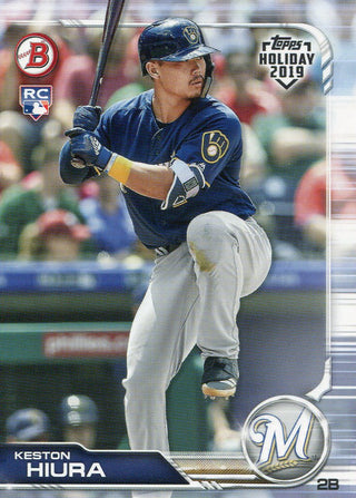 Keston Hiura 2019 Topps Holiday Bowman Rookie Card