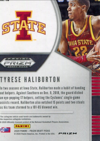 Tyrese Haliburton 2020 Panini Prizm Rookie Card