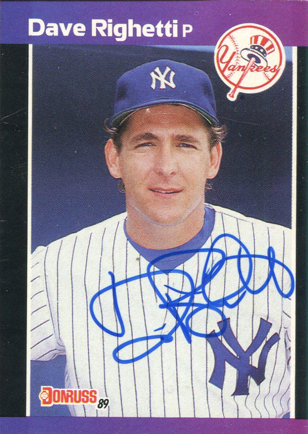 Dave Righetti Autographed 1989 Donruss Card #78