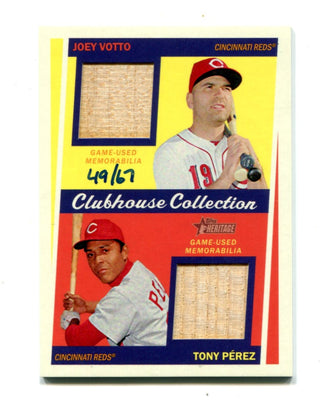 Tony Perez/Joey Votto 2016 Topps Clubhouse Heritage Bat Card 49/67