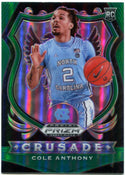 Cole Anthony Panini Prizm Draft Picks Crusade Green 2020