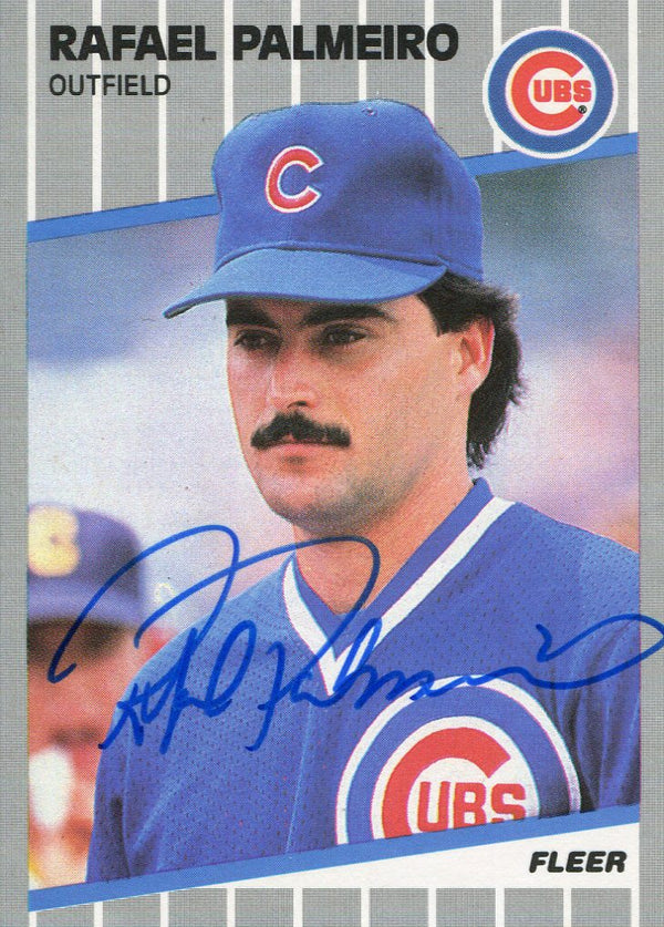 Rafael Palmeiro Autographed 1989 Fleer Card #434