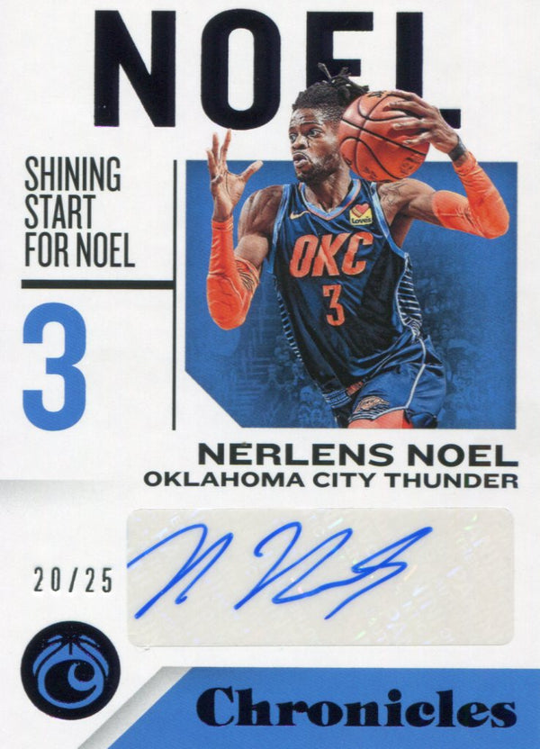 Nerlens Noel Autographed 2018-19 Panini Chronicles Card 20/25