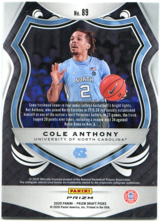 Cole Anthony Panini Prizm Draft Picks Crusade Green 2020