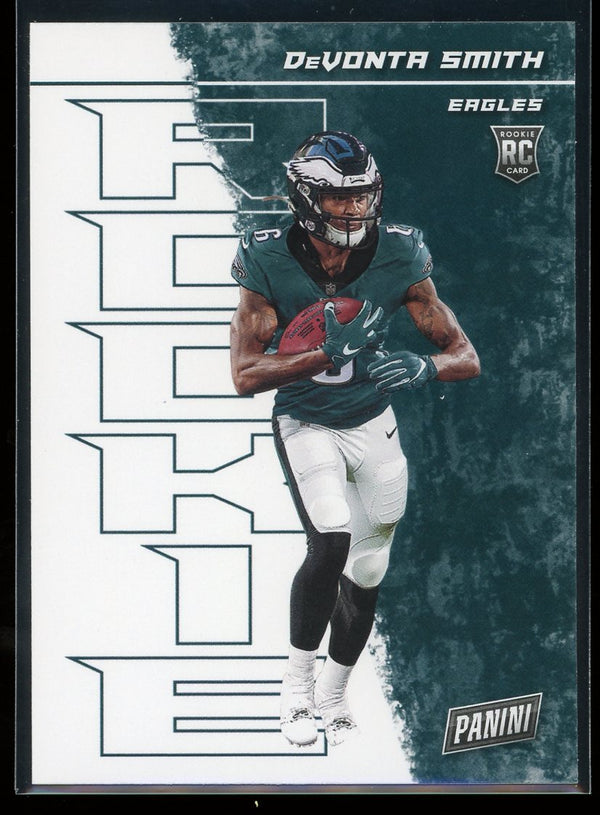 DeVonta Smith 2021 Panini Player of the Day Rookie Card