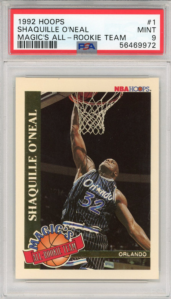 Shaquille O'Neal 1992 Hoops Magic's All Rookie Team Rookie Card #1 (PSA)