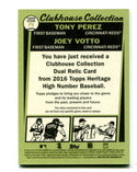 Tony Perez/Joey Votto 2016 Topps Clubhouse Heritage Bat Card 49/67