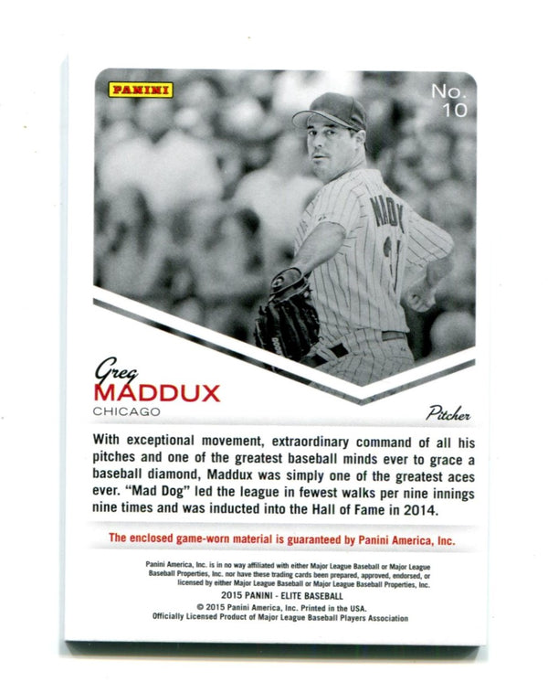 Greg Maddux 2015 Panini Throwback Threads Jersey Card #10