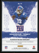 Kadarius Toney 2021 Panini Player of the Day Rookie Card