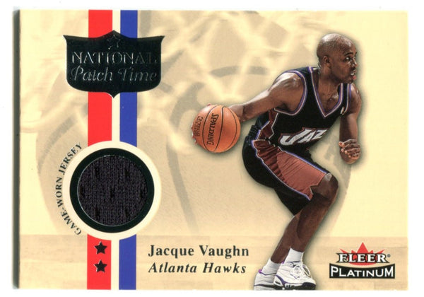 Jacque Vaughn Fleer 2002 National Patch Time Game Worn Jersey Card