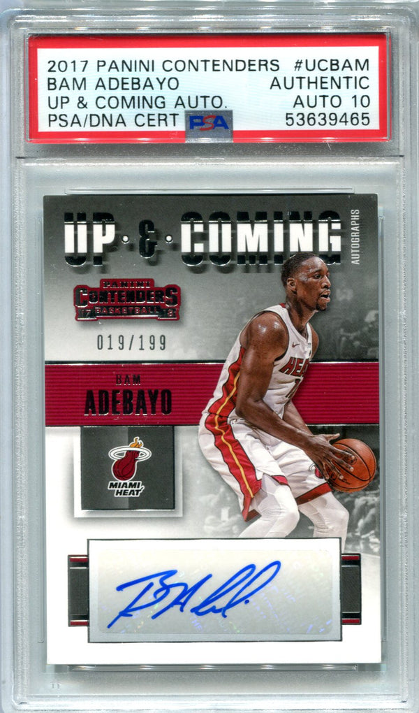 Bam Adebayo 2017 Panini Contenders #UCCBAM PSA AUTO 10 /199 RC