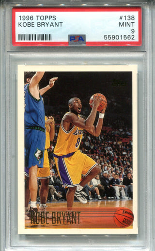 Kobe Bryant 1996 Topps #138 PSA Mint 9 Card