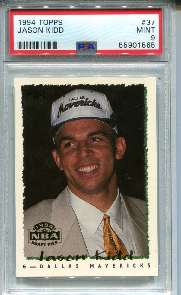 Jason Kidd 1994 Topps #37 PSA Mint 9 Card