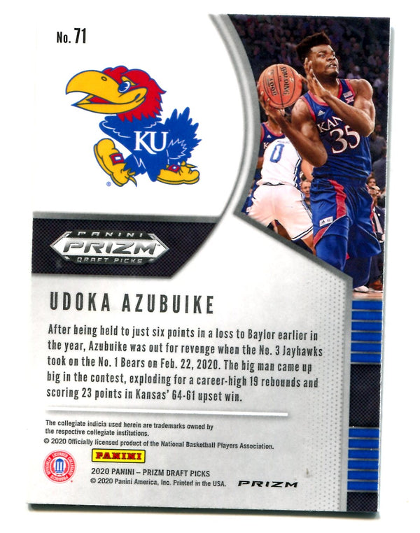 Udoka Azubuike 2020 Panini Scope Prizm #71 Card