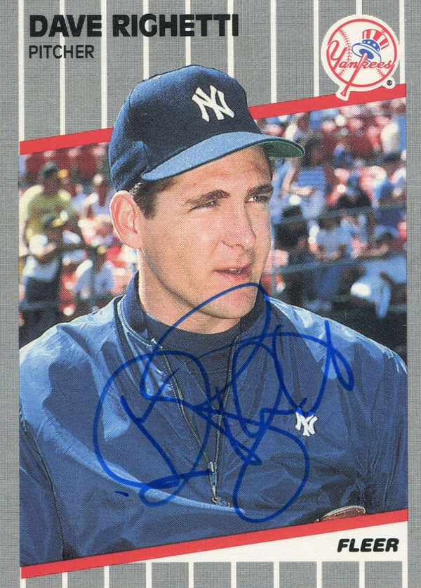 Dave Righetti Autographed 1989 Fleer Card #267