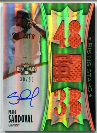 Pablo Sandoval Autographed Topps Card #30/50