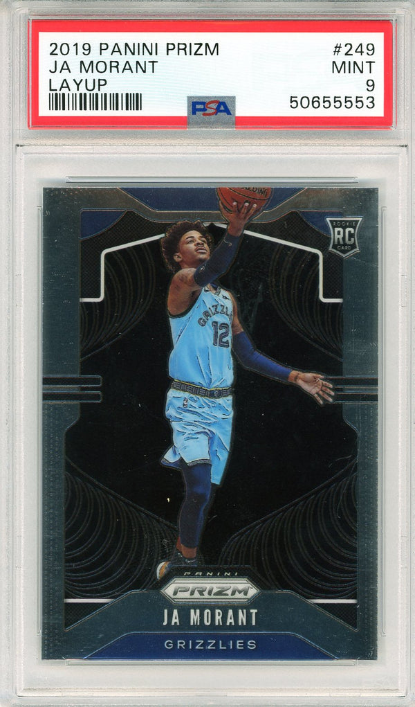 Ja Morant 2019 Panini Prizm Layup Rookie Card #249 (PSA Mint 9)