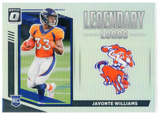 Javonte Williams 2021 Panini Optic Legendary Logos Rookie Silver Prizm Card #LL-6