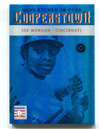 Joe Morgan 2015 Panini Etched in Cooperstown Sapphire #40 06/10 Card