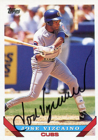 Jose Vizcaino Autographed 1993 Topps Card #237