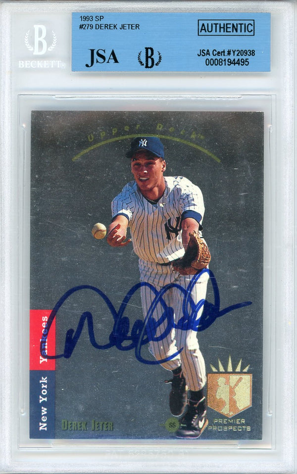 Derek Jeter Autographed 1993 Upper Deck Sp Rookie Card #243 (BGS)