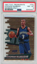 Stephon Marbury 1997 Topps Stadium Club Triumvirate Members Only Card #T5C (PSA NM-MT 8)