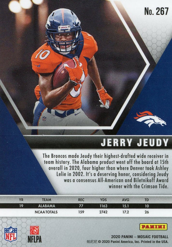 Jerry Jeudy 2020 Panini Mosaic Rookie Card