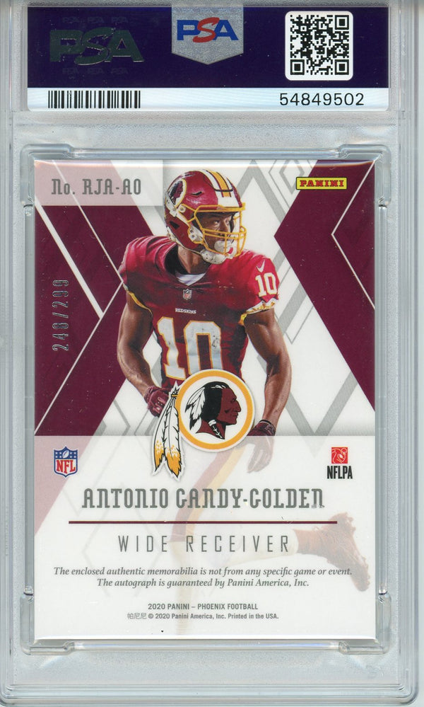 Antonio Gandy Golden Autographed 2020 Panini Phoenix Rookie Jersey Card #AO (PSA)