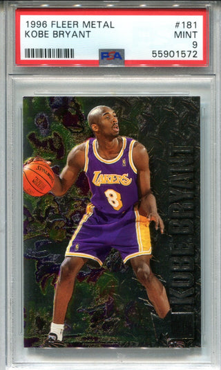 Kobe Bryant 1996 Fleer Metal #181 PSA Mint 9 Card