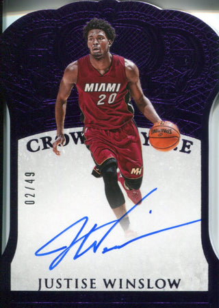 Justise Winslow Autographed 2015-16 Preferred Purple Rookie Card 2/49